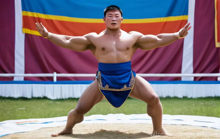 몽골에서의 독특한 놀이 - **Prompt for Mongolian Horse Racing (موري أورجالد / Mori Orgalda):**
    "A young Mongolian child, a...