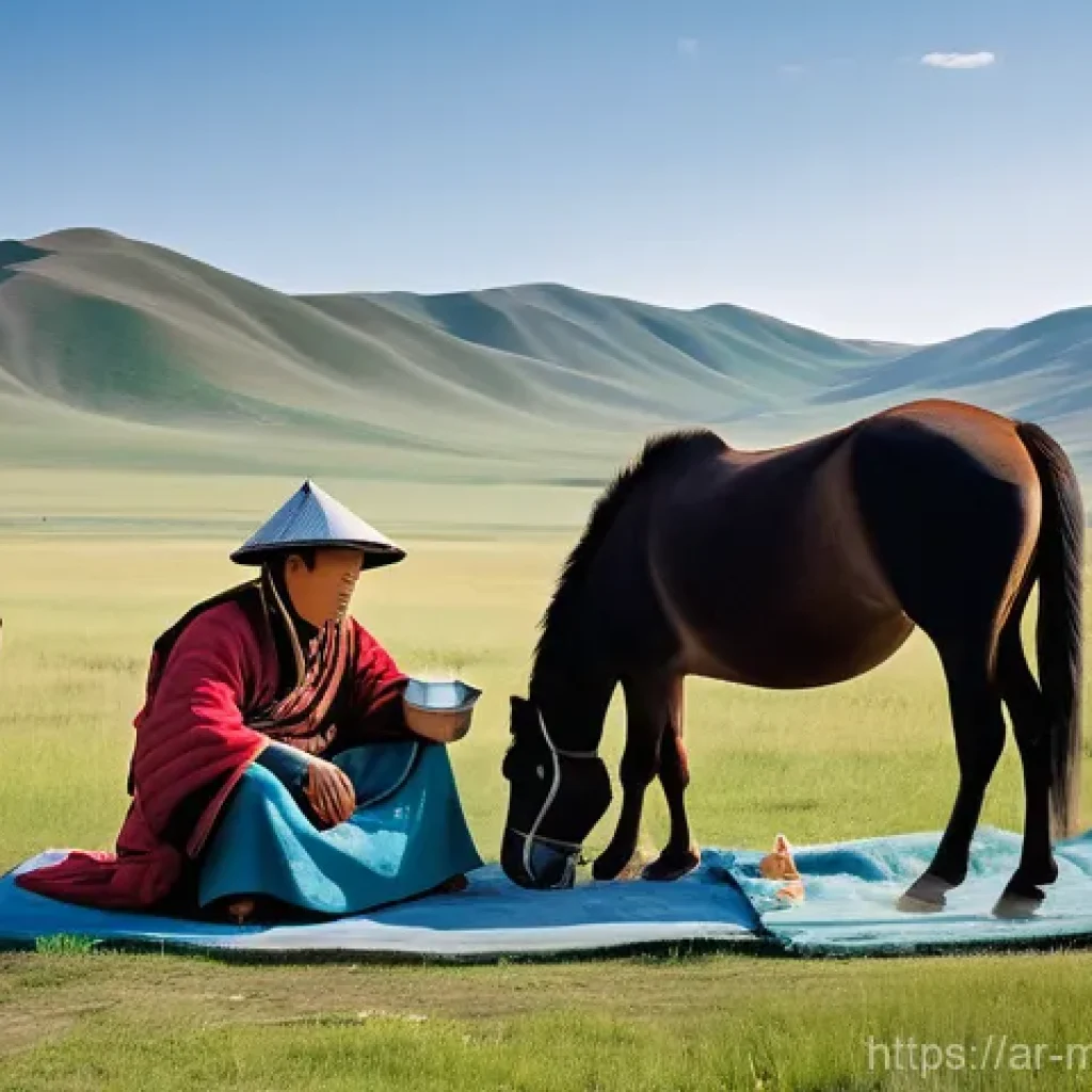 몽골의 지역별 주요 명소 - **Prompt 1: Nomadic Serenity on the Green Steppe**
    A wide, panoramic, hyperrealistic shot of the...