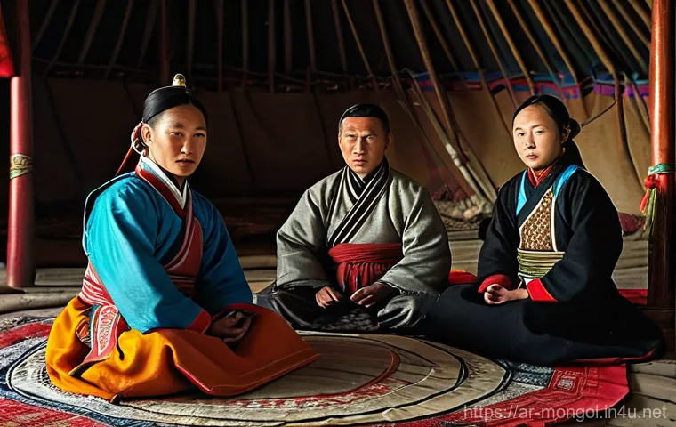 몽골 독립운동가 이야기 - The Spark of Resistance: Gathering of Minds**
A wide-angle, cinematic shot depicting a clandestine g...