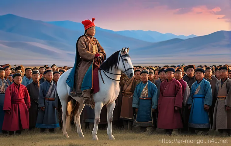 몽골 독립운동가 이야기 - The Spark of Resistance: Gathering of Minds**
A wide-angle, cinematic shot depicting a clandestine g...