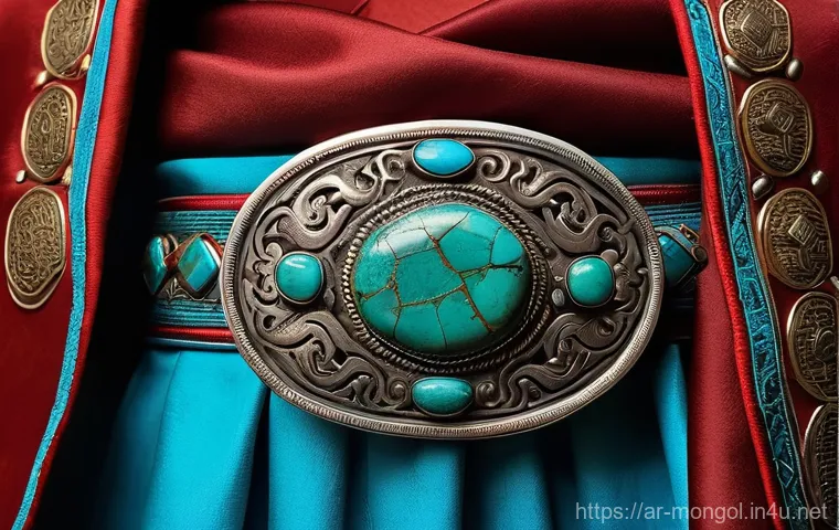 몽골 전통 의복 - **Prompt:** A graceful Mongolian woman standing amidst a field of colorful wildflowers on a sun-dren...