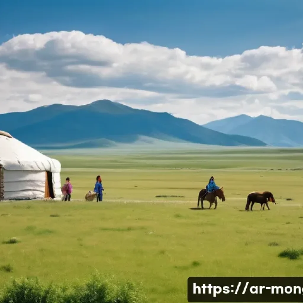 몽골 비자 신청 절차 - **Prompt 1: Mongolian Steppe Adventure**
    A wide shot of a multi-generational family (grandparent...