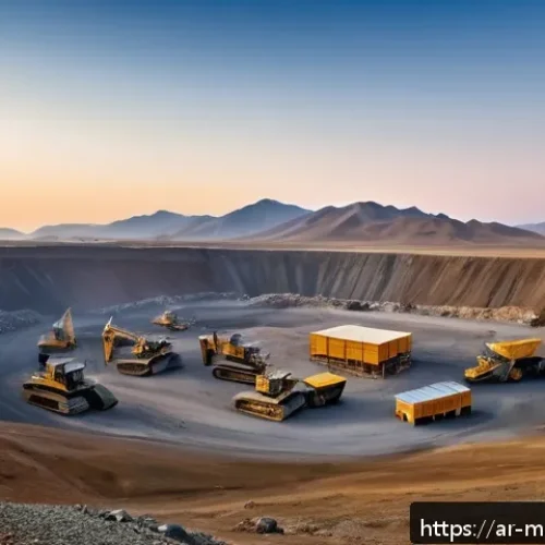 몽골의 주요 생산품 - A panoramic view of a modern Mongolian mining site at sunrise, showcasing advanced mining machinery ...
